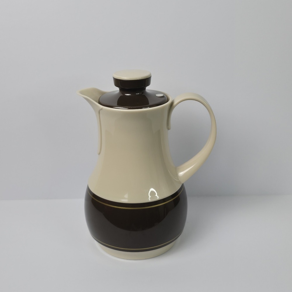 Vintage Thermos Ingried No. 570 Coffee Pot Made In West Germany‎ Brown & Beige